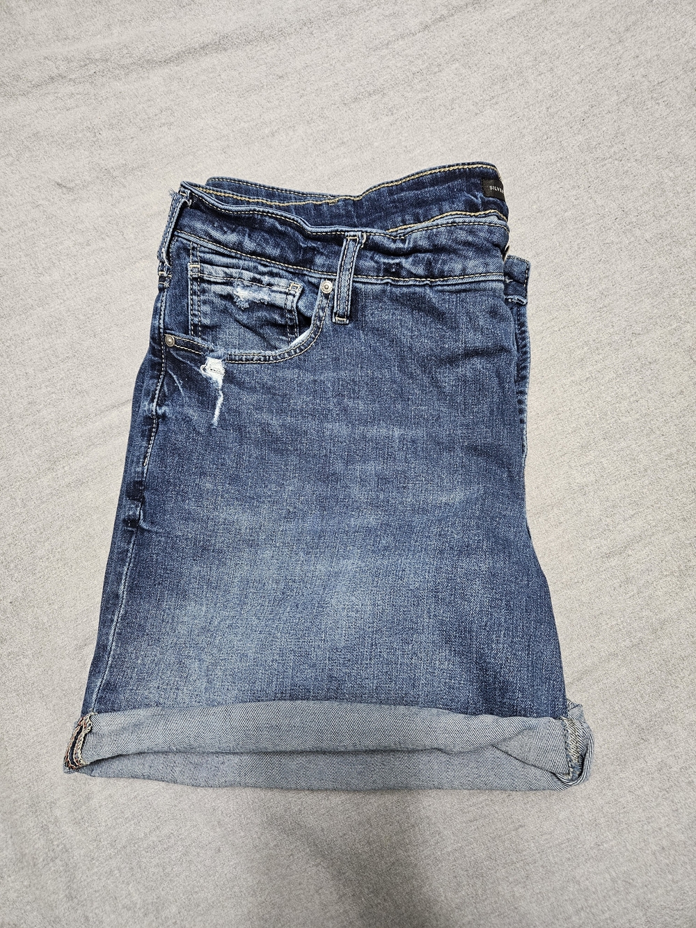 Silver Jean Shorts